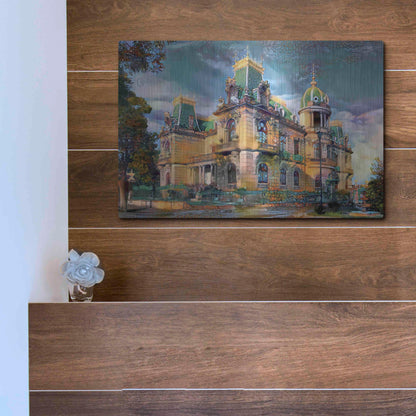 Luxe Metal Art 'Chihuahua Mexico Quinta Gameros' by Pedro Gavidia, Metal Wall Art,16x12