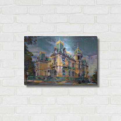 Luxe Metal Art 'Chihuahua Mexico Quinta Gameros' by Pedro Gavidia, Metal Wall Art,24x16