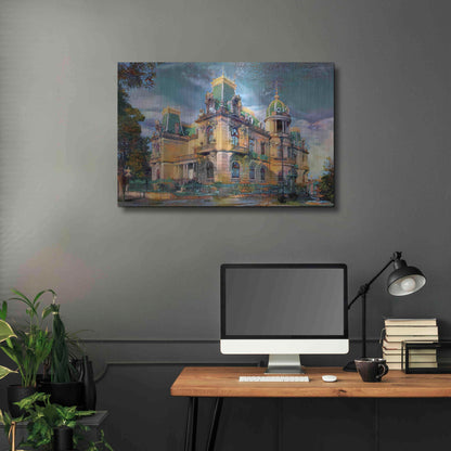 Luxe Metal Art 'Chihuahua Mexico Quinta Gameros' by Pedro Gavidia, Metal Wall Art,36x24