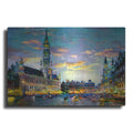 Luxe Metal Art 'Brussels Belgium Night' by Pedro Gavidia, Metal Wall Art