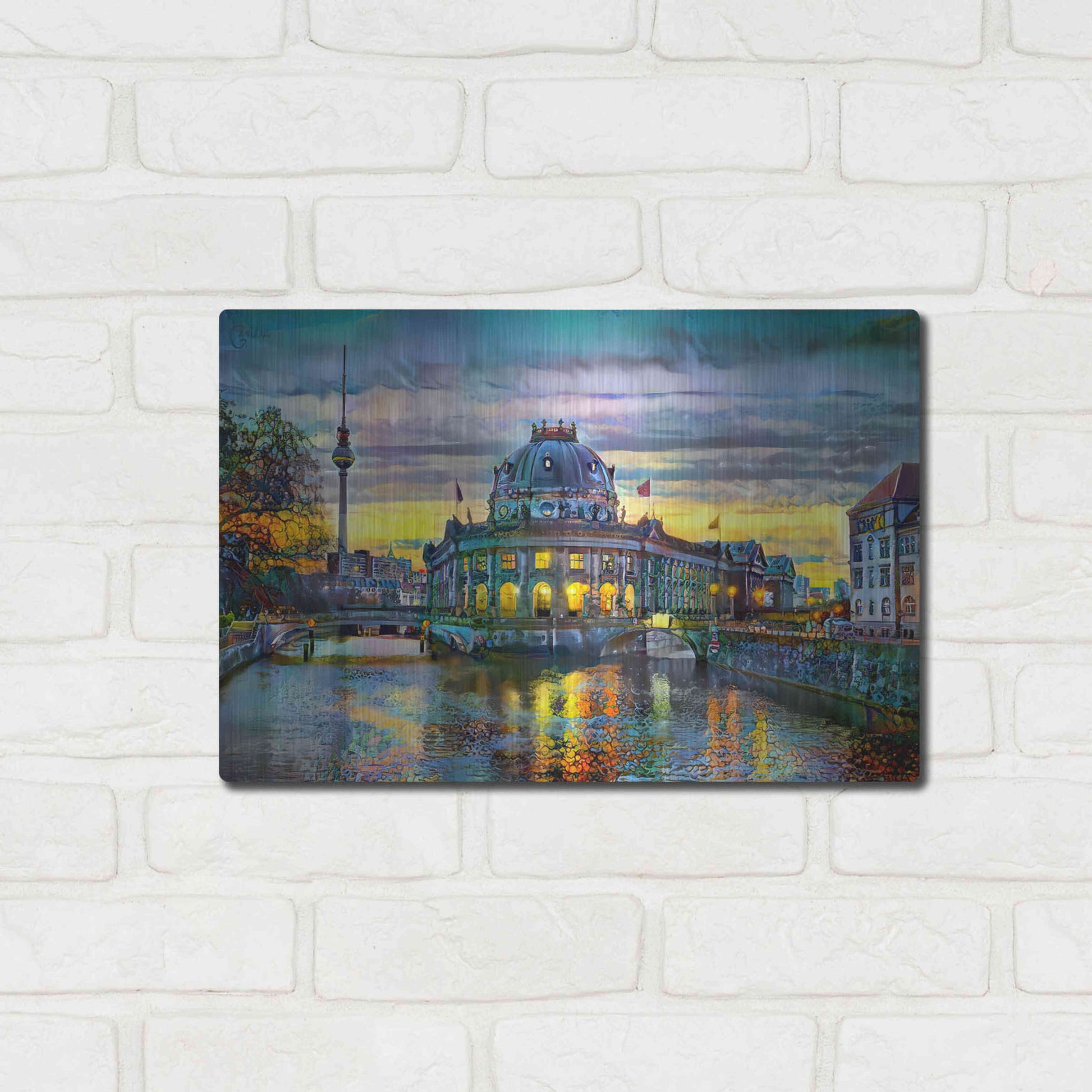 Luxe Metal Art 'Berlin Germany Bode Museum' by Pedro Gavidia, Metal Wall Art,16x12