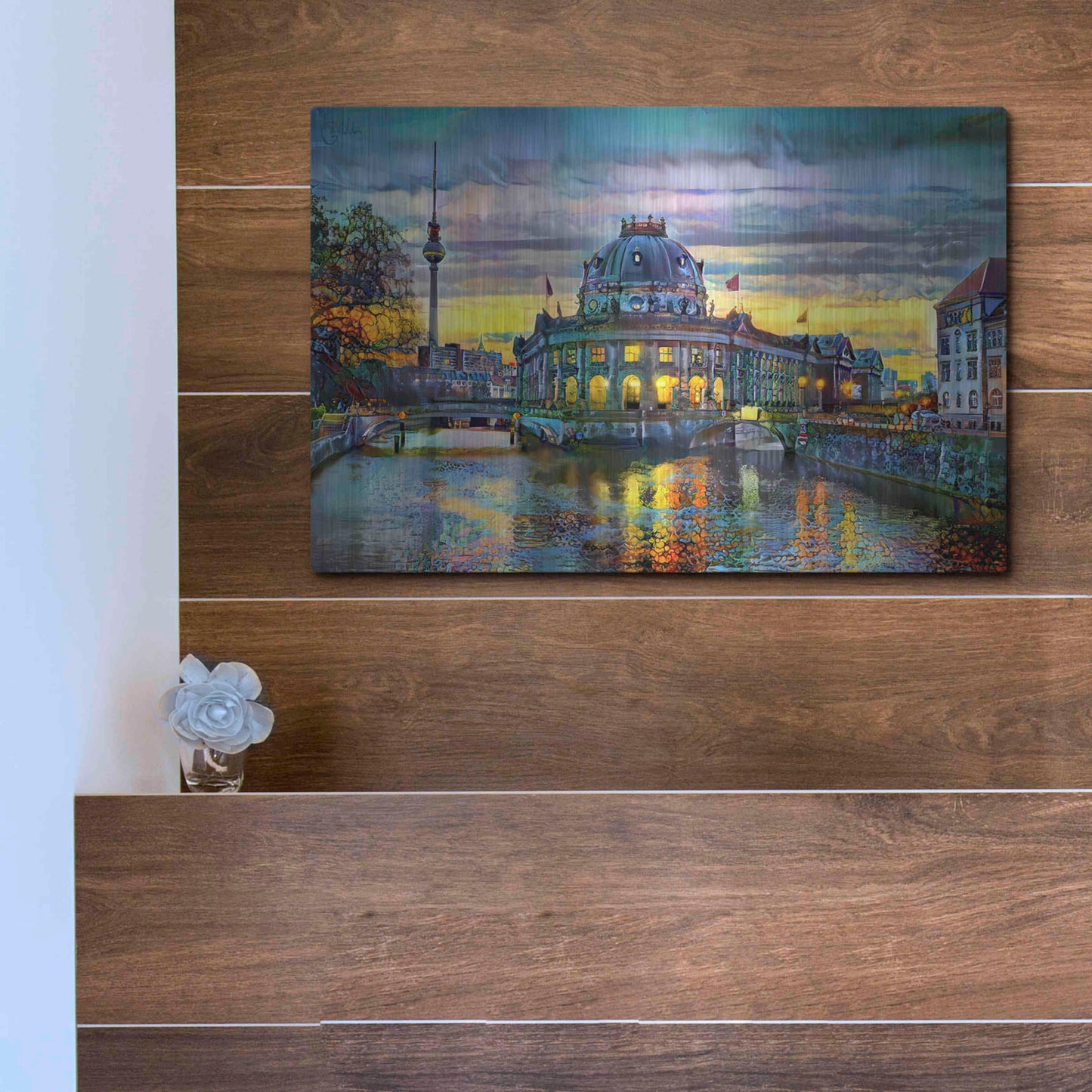 Luxe Metal Art 'Berlin Germany Bode Museum' by Pedro Gavidia, Metal Wall Art,16x12