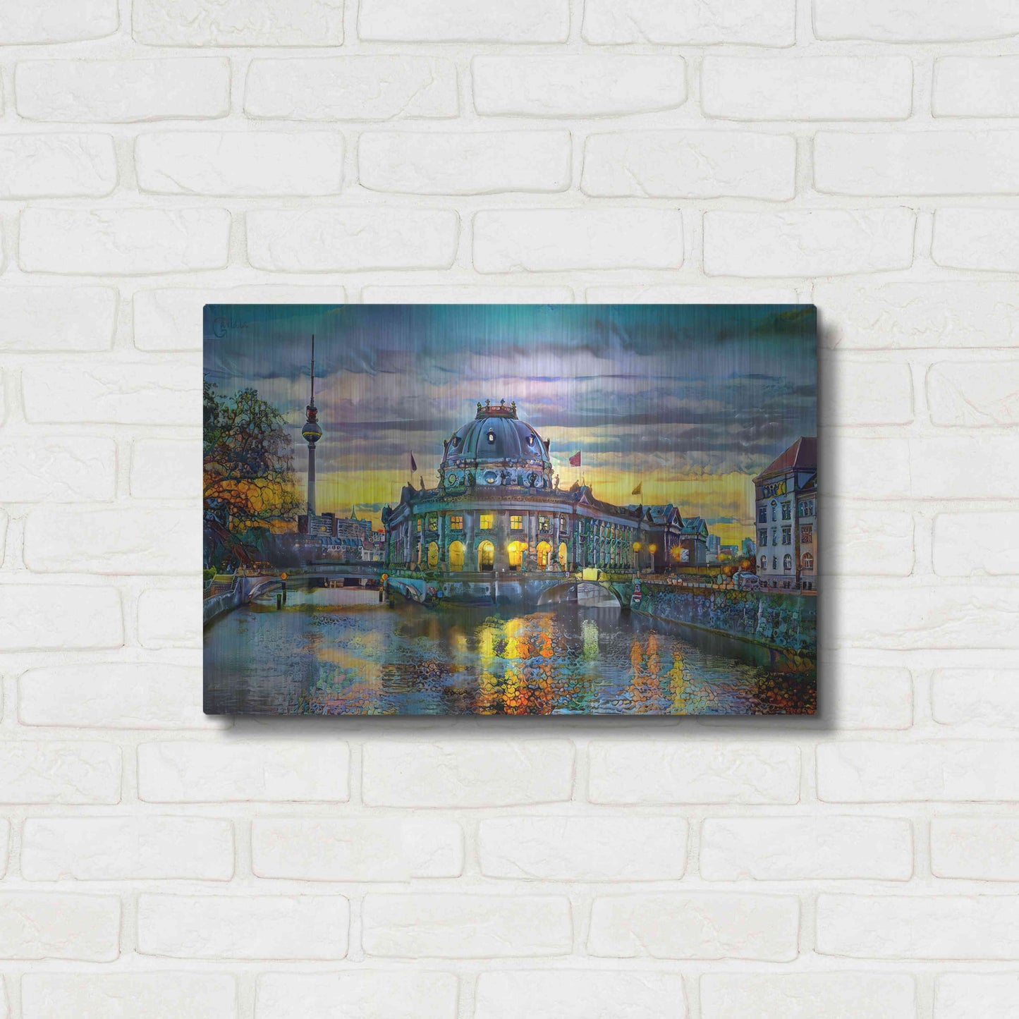 Luxe Metal Art 'Berlin Germany Bode Museum' by Pedro Gavidia, Metal Wall Art,24x16