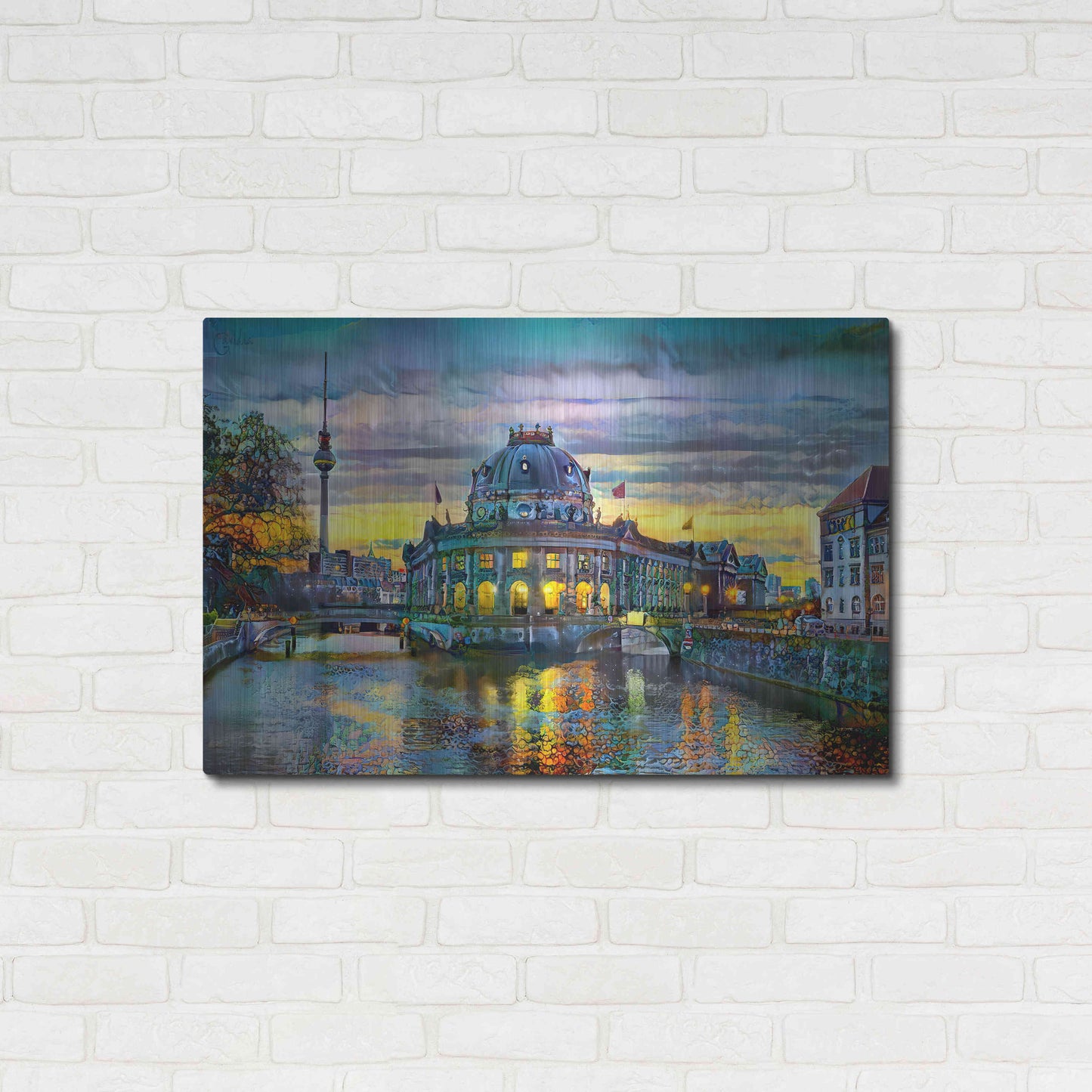 Luxe Metal Art 'Berlin Germany Bode Museum' by Pedro Gavidia, Metal Wall Art,36x24