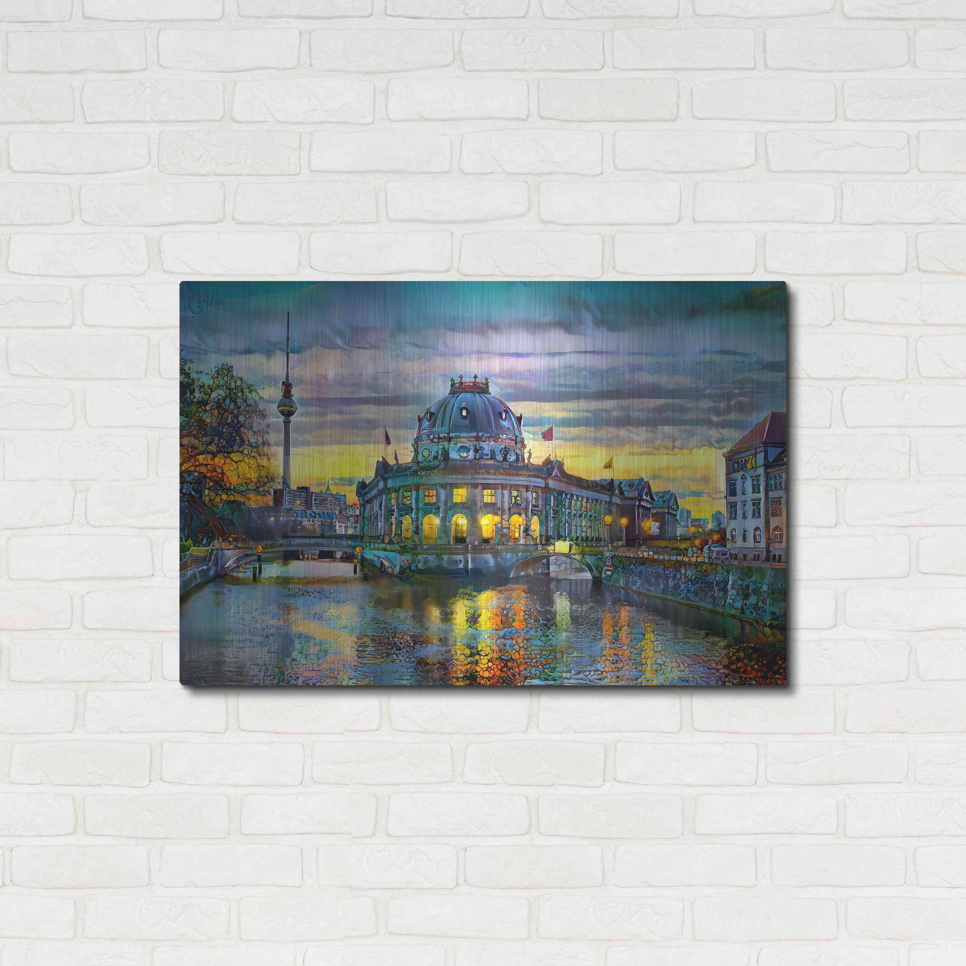 Luxe Metal Art 'Berlin Germany Bode Museum' by Pedro Gavidia, Metal Wall Art,36x24