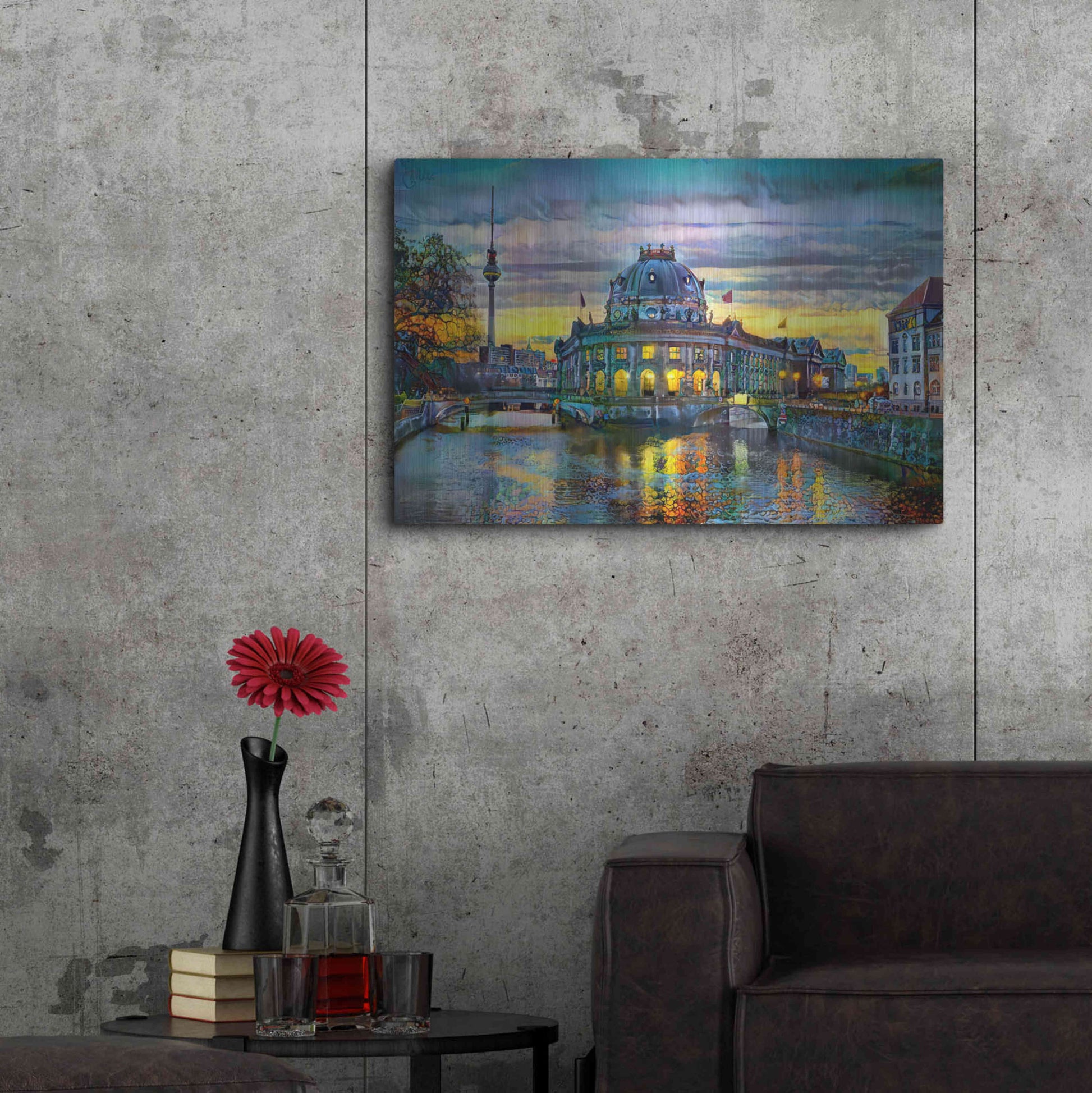 Luxe Metal Art 'Berlin Germany Bode Museum' by Pedro Gavidia, Metal Wall Art,36x24