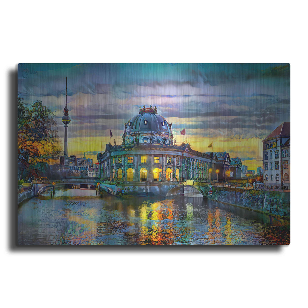 Luxe Metal Art 'Berlin Germany Bode Museum' by Pedro Gavidia, Metal Wall Art