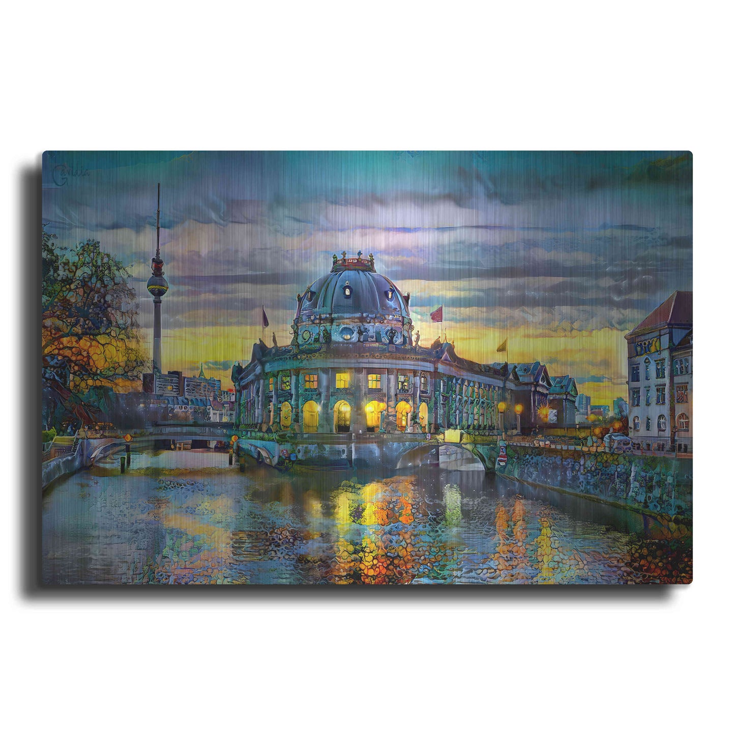 Luxe Metal Art 'Berlin Germany Bode Museum' by Pedro Gavidia, Metal Wall Art