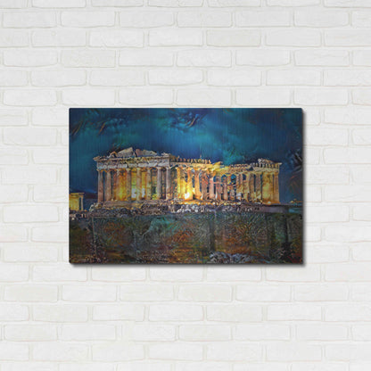 Luxe Metal Art 'Athens Greece Parthenon' by Pedro Gavidia, Metal Wall Art,36x24