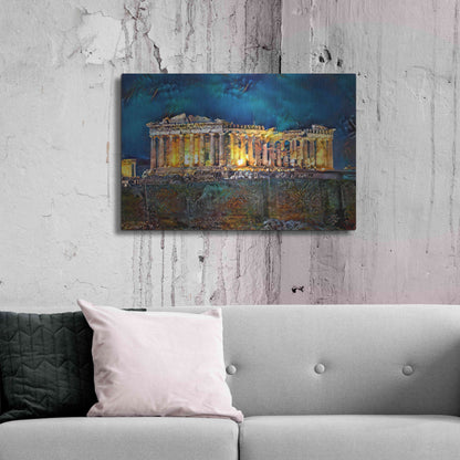 Luxe Metal Art 'Athens Greece Parthenon' by Pedro Gavidia, Metal Wall Art,36x24