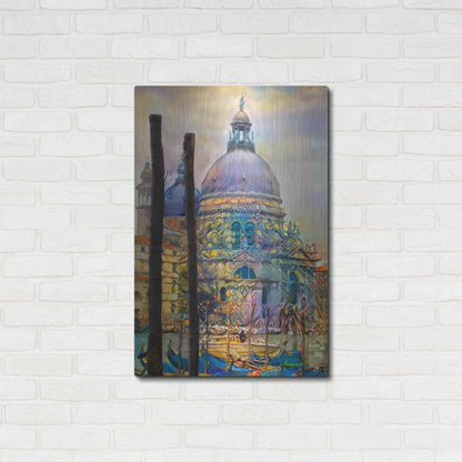 Luxe Metal Art 'Venice Italy The Salute Church of Saint Mary of Good Health' by Pedro Gavidia, Metal Wall Art,24x36