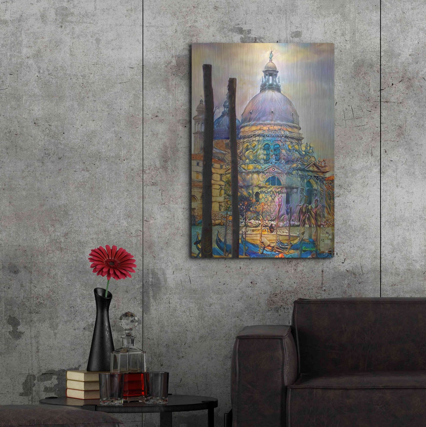 Luxe Metal Art 'Venice Italy The Salute Church of Saint Mary of Good Health' by Pedro Gavidia, Metal Wall Art,24x36