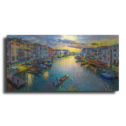 Luxe Metal Art 'Venice Italy Grand Canal' by Pedro Gavidia, Metal Wall Art