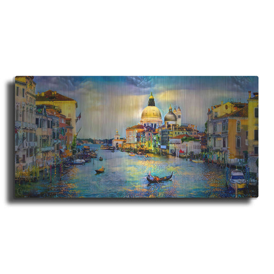 Luxe Metal Art 'Venice Italy Grand Canal and La Salute' by Pedro Gavidia, Metal Wall Art