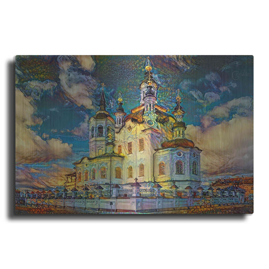 Luxe Metal Art 'Tyumen Russia Church of Zechariah and Elizabeth in Tobolsk' by Pedro Gavidia, Metal Wall Art