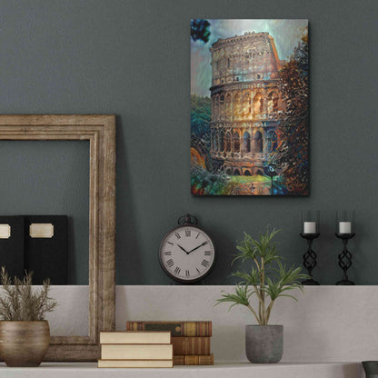 Luxe Metal Art 'Rome Italy Colosseum' by Pedro Gavidia, Metal Wall Art,12x16