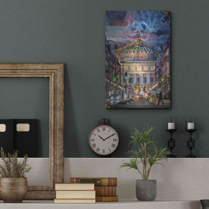 Luxe Metal Art 'Paris France Opera Garnier at dusk' by Pedro Gavidia, Metal Wall Art,12x16