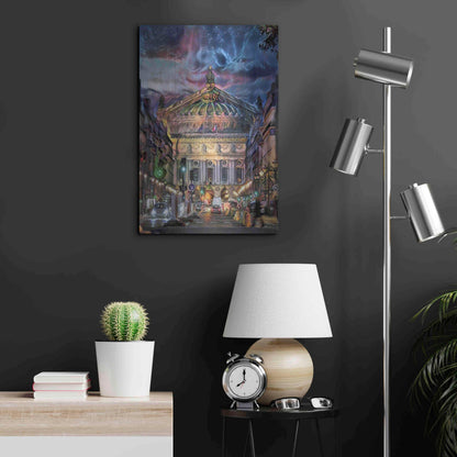 Luxe Metal Art 'Paris France Opera Garnier at dusk' by Pedro Gavidia, Metal Wall Art,16x24