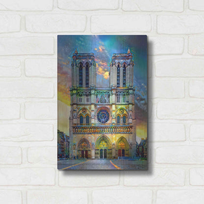 Luxe Metal Art 'Paris France Notre Dame Cathedral' by Pedro Gavidia, Metal Wall Art,12x16