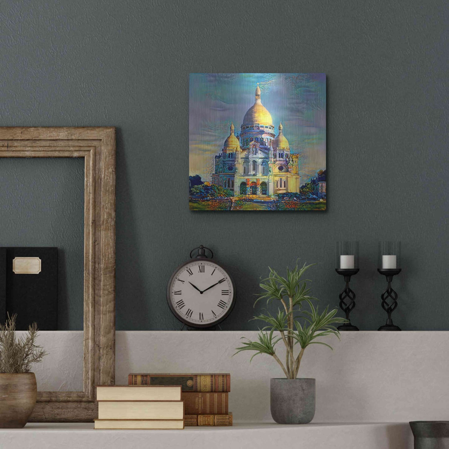 Luxe Metal Art 'Paris France Basilica of the Sacred Heart Sacre Coeur' by Pedro Gavidia, Metal Wall Art,12x12