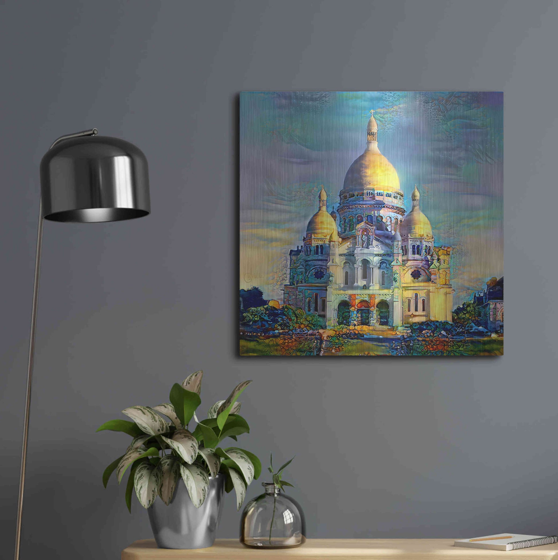 Luxe Metal Art 'Paris France Basilica of the Sacred Heart Sacre Coeur' by Pedro Gavidia, Metal Wall Art,24x24