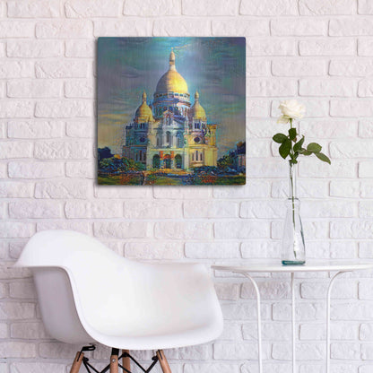 Luxe Metal Art 'Paris France Basilica of the Sacred Heart Sacre Coeur' by Pedro Gavidia, Metal Wall Art,24x24