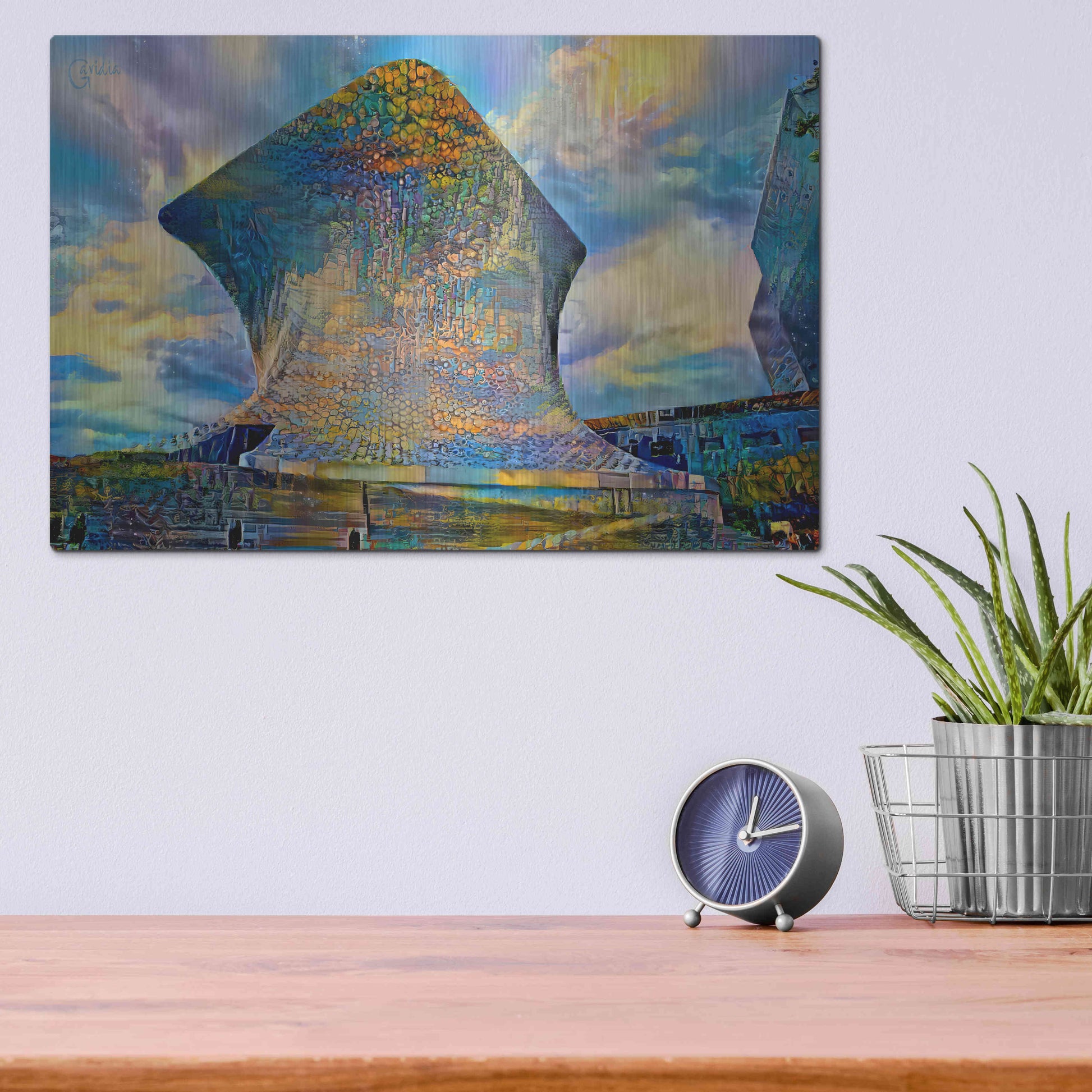 Luxe Metal Art 'Mexico City Soumaya Museum' by Pedro Gavidia, Metal Wall Art,16x12