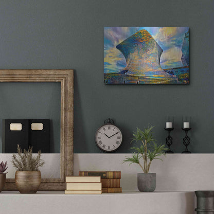 Luxe Metal Art 'Mexico City Soumaya Museum' by Pedro Gavidia, Metal Wall Art,16x12