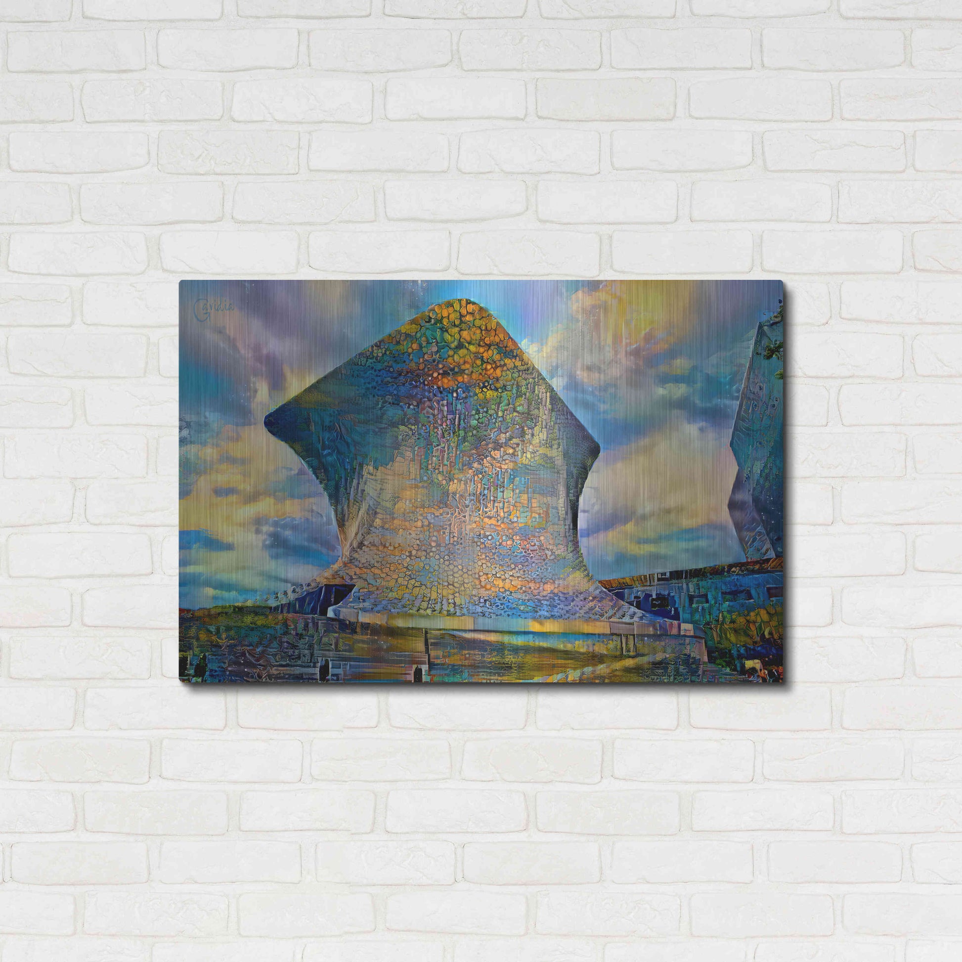 Luxe Metal Art 'Mexico City Soumaya Museum' by Pedro Gavidia, Metal Wall Art,36x24