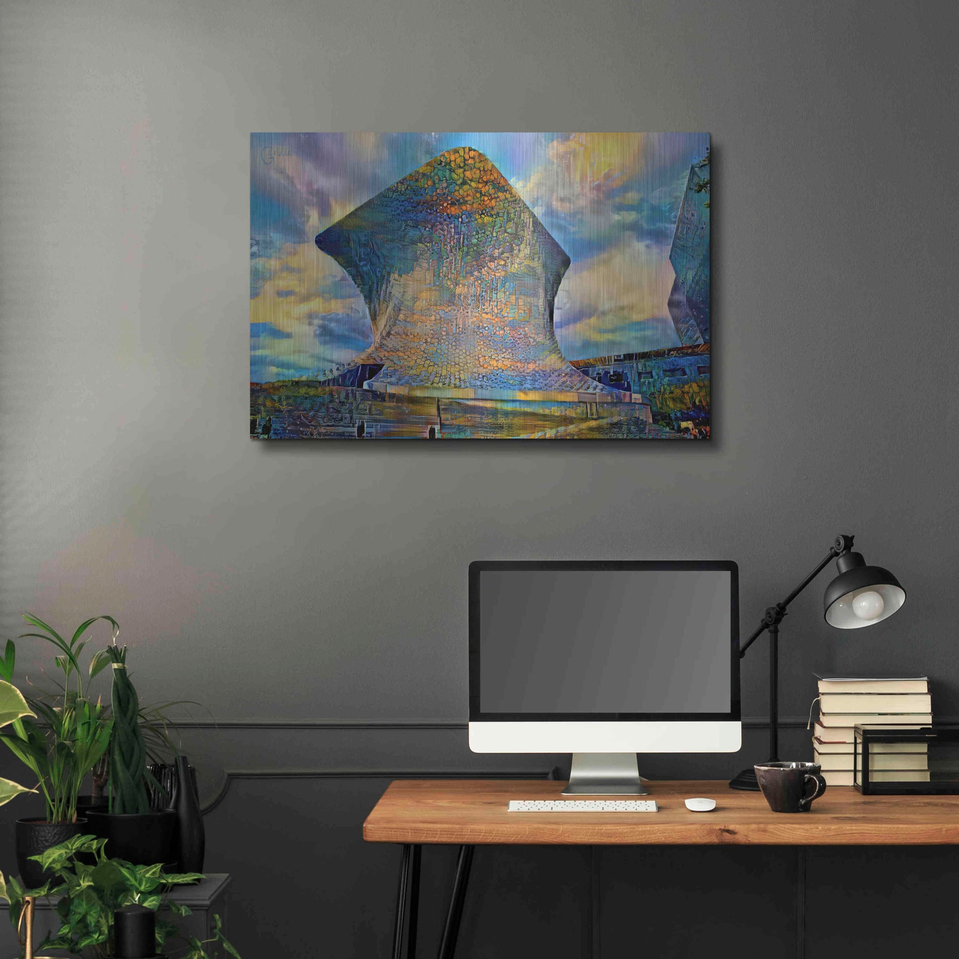 Luxe Metal Art 'Mexico City Soumaya Museum' by Pedro Gavidia, Metal Wall Art,36x24