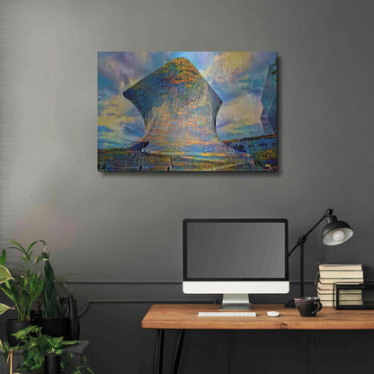 Luxe Metal Art 'Mexico City Soumaya Museum' by Pedro Gavidia, Metal Wall Art,36x24