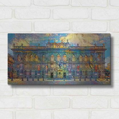 Luxe Metal Art 'Mexico City National Museum of Art' by Pedro Gavidia, Metal Wall Art,24x12
