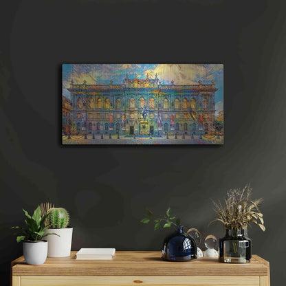 Luxe Metal Art 'Mexico City National Museum of Art' by Pedro Gavidia, Metal Wall Art,24x12