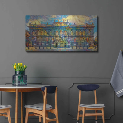 Luxe Metal Art 'Mexico City National Museum of Art' by Pedro Gavidia, Metal Wall Art,48x24