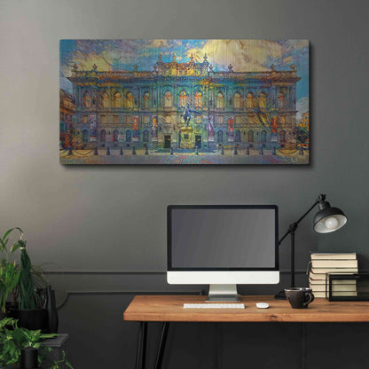 Luxe Metal Art 'Mexico City National Museum of Art' by Pedro Gavidia, Metal Wall Art,48x24