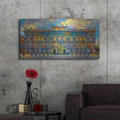 Luxe Metal Art 'Mexico City National Museum of Art' by Pedro Gavidia, Metal Wall Art,48x24