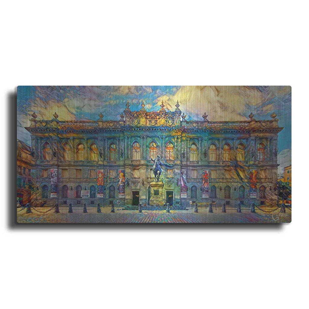 Luxe Metal Art 'Mexico City National Museum of Art' by Pedro Gavidia, Metal Wall Art