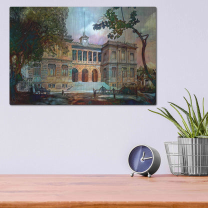 Luxe Metal Art 'Mexico City Museum of Geology' by Pedro Gavidia, Metal Wall Art,16x12