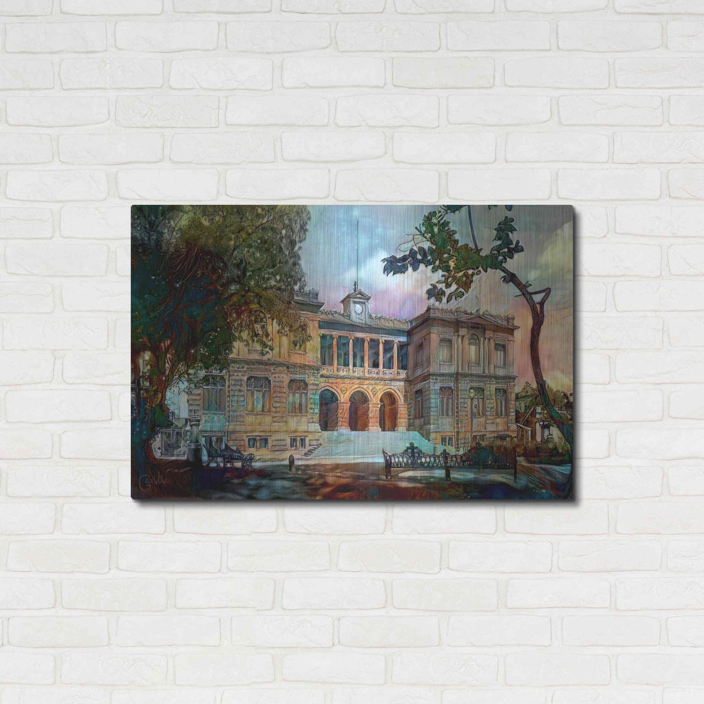 Luxe Metal Art 'Mexico City Museum of Geology' by Pedro Gavidia, Metal Wall Art,36x24