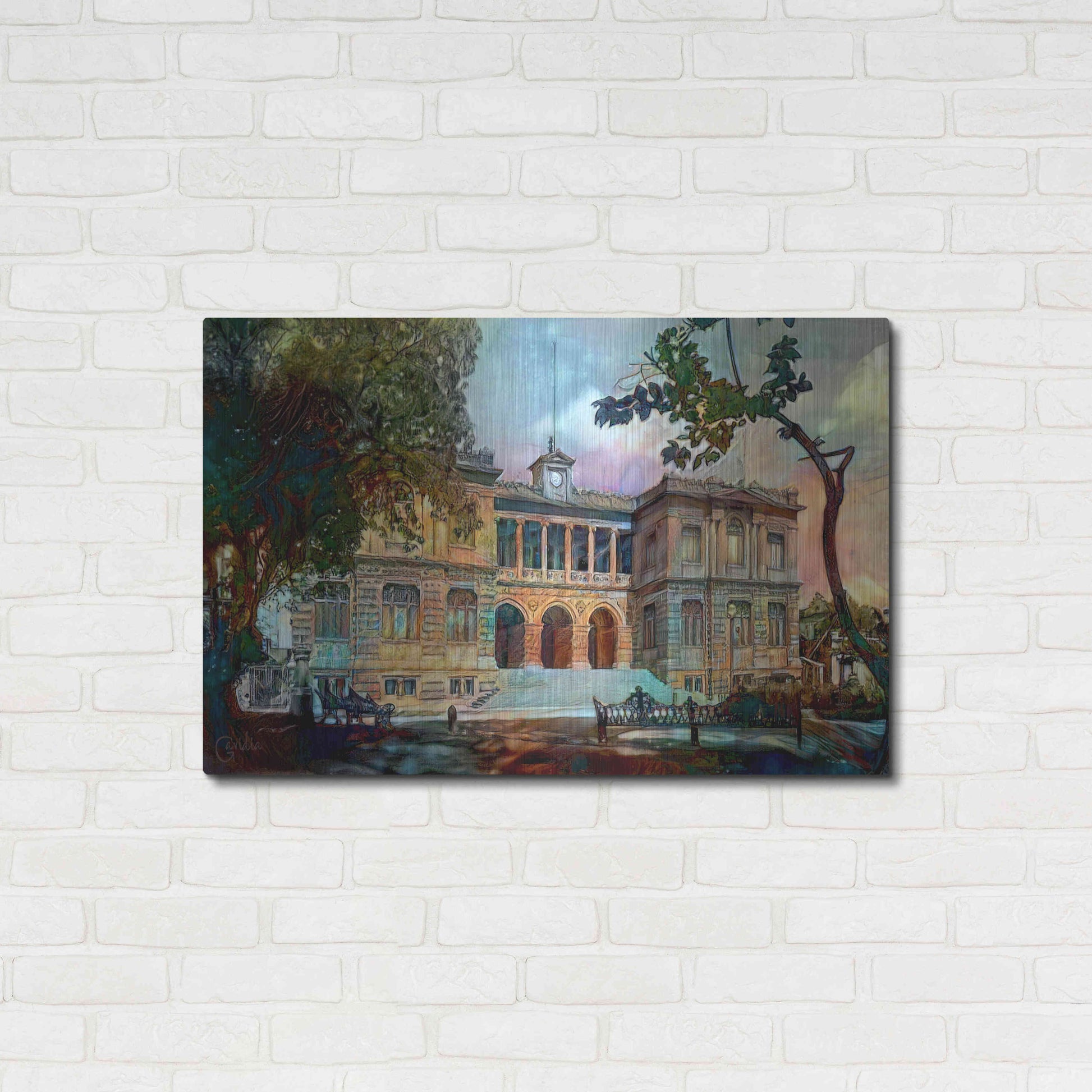 Luxe Metal Art 'Mexico City Museum of Geology' by Pedro Gavidia, Metal Wall Art,36x24