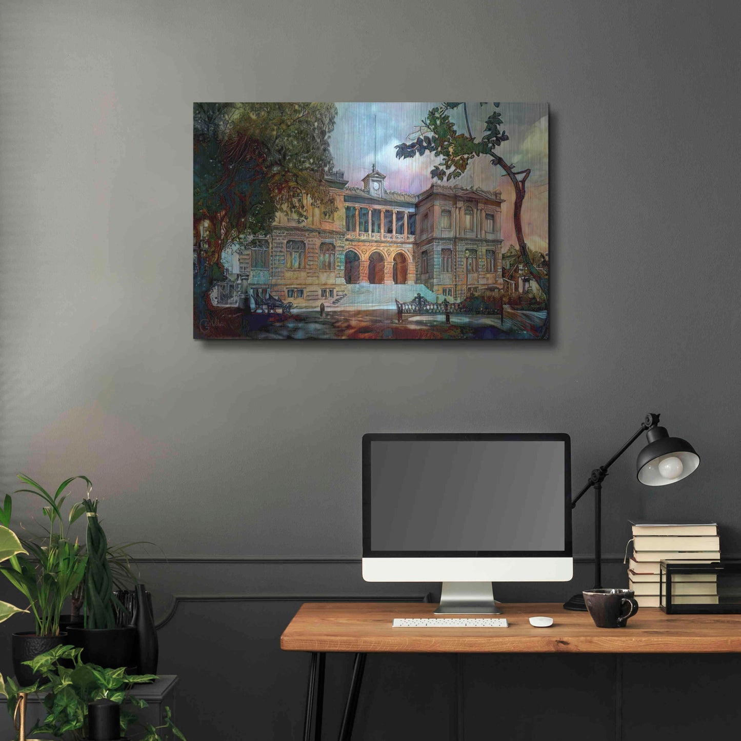 Luxe Metal Art 'Mexico City Museum of Geology' by Pedro Gavidia, Metal Wall Art,36x24