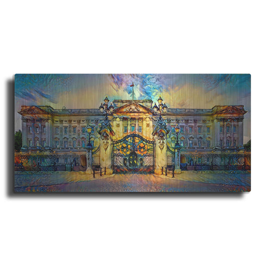 Luxe Metal Art 'London England Buckingham Palace' by Pedro Gavidia, Metal Wall Art