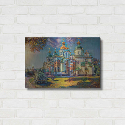 Luxe Metal Art 'Kyiv Ukraine Saint Sophia Cathedral' by Pedro Gavidia, Metal Wall Art,24x16