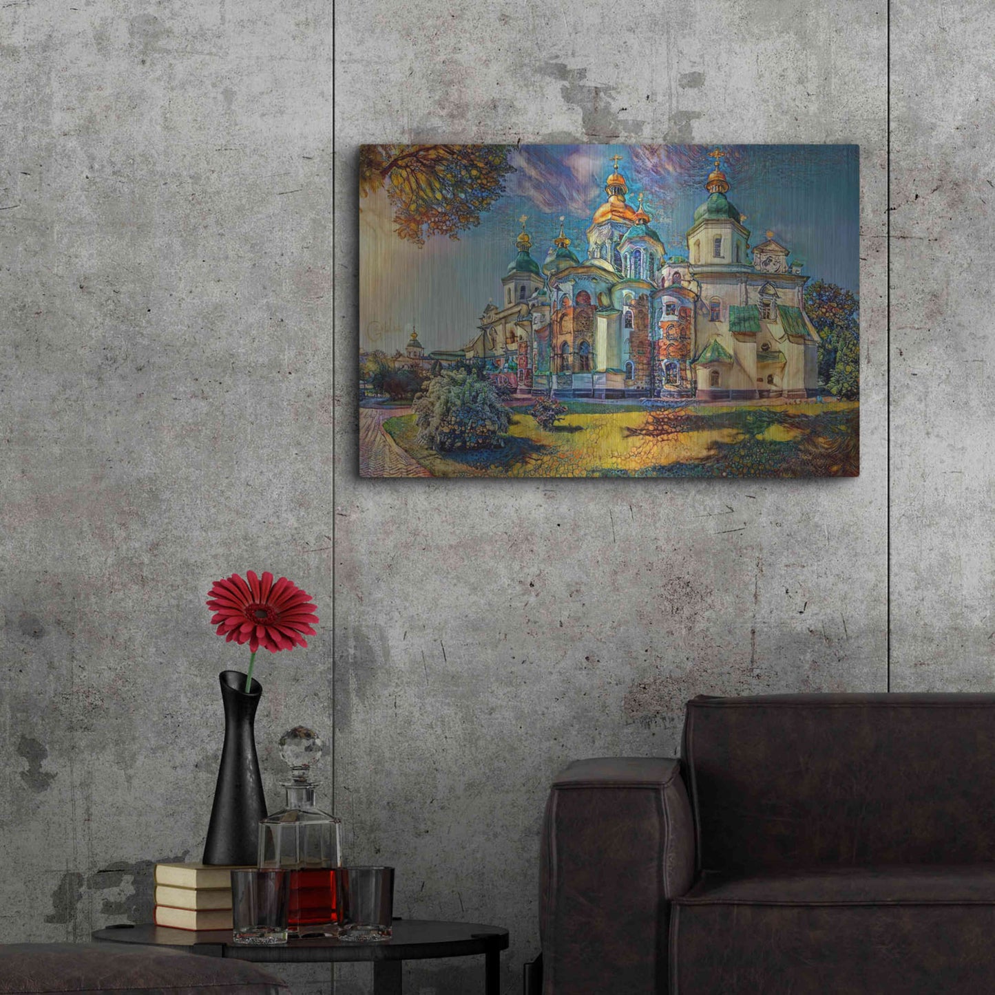 Luxe Metal Art 'Kyiv Ukraine Saint Sophia Cathedral' by Pedro Gavidia, Metal Wall Art,36x24