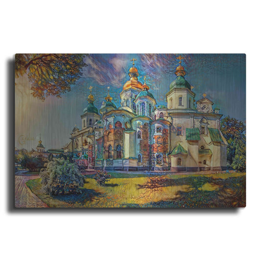 Luxe Metal Art 'Kyiv Ukraine Saint Sophia Cathedral' by Pedro Gavidia, Metal Wall Art