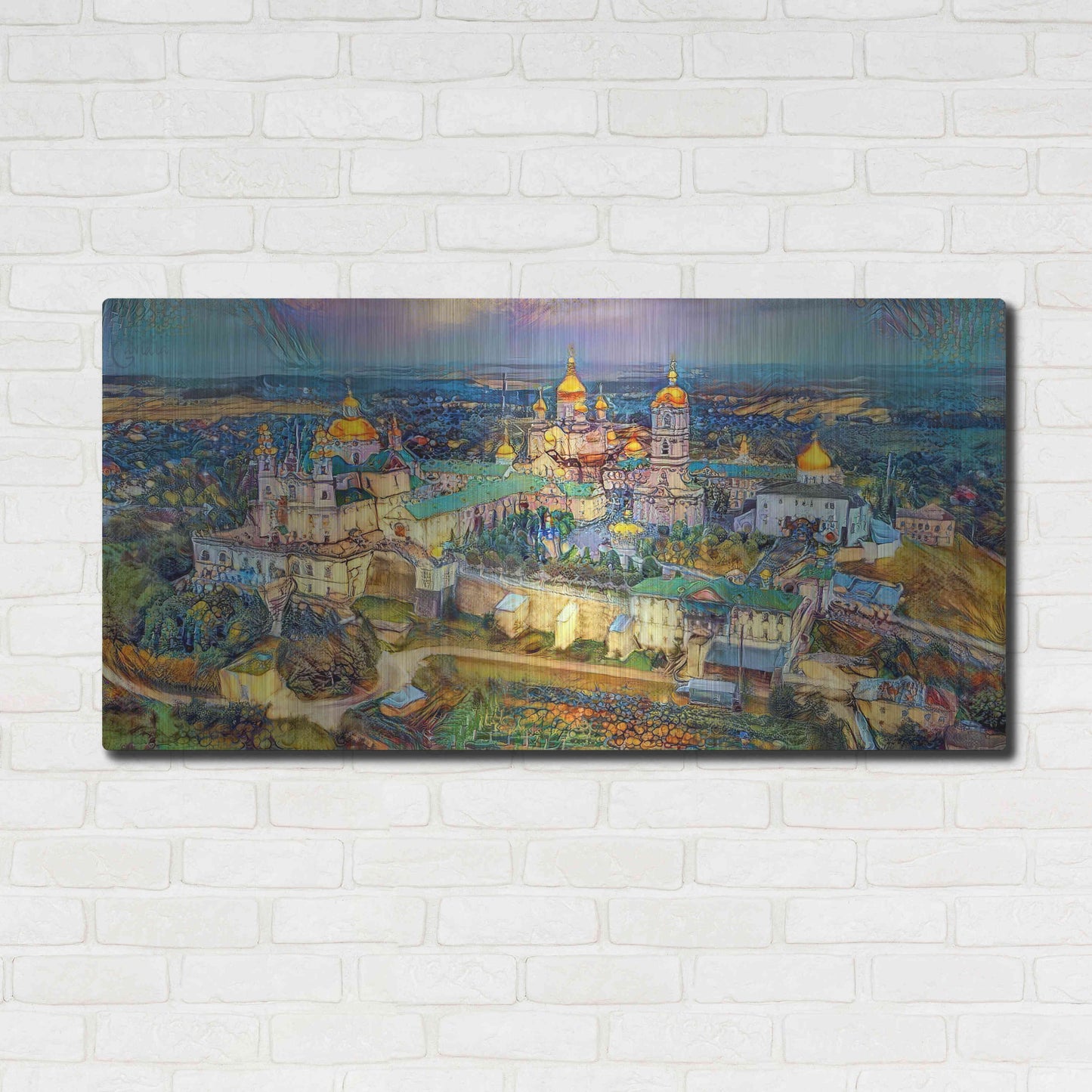 Luxe Metal Art 'Kyiv Ukraine Kyiv Pechersk Lavra Monastery of the Caves' by Pedro Gavidia, Metal Wall Art,48x24
