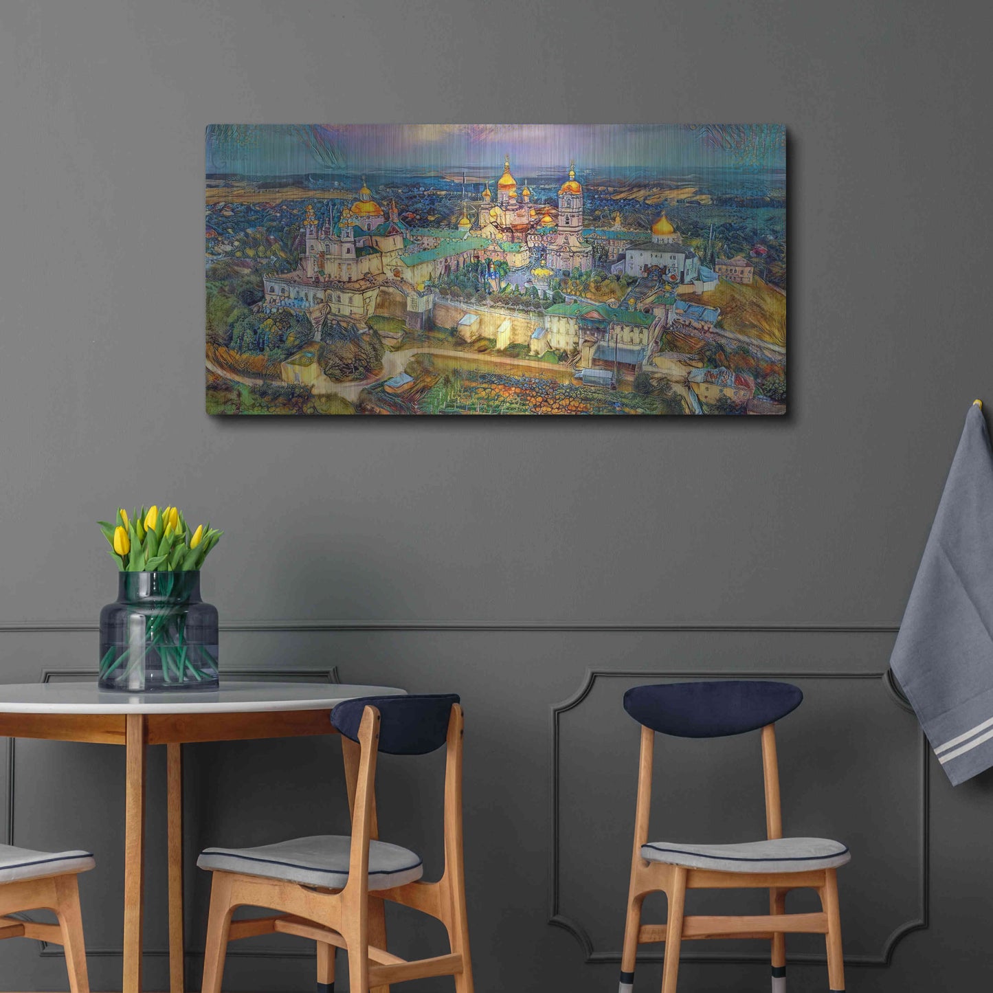 Luxe Metal Art 'Kyiv Ukraine Kyiv Pechersk Lavra Monastery of the Caves' by Pedro Gavidia, Metal Wall Art,48x24