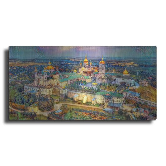 Luxe Metal Art 'Kyiv Ukraine Kyiv Pechersk Lavra Monastery of the Caves' by Pedro Gavidia, Metal Wall Art