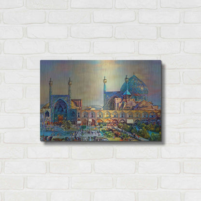 Luxe Metal Art 'Isfahan Iran Imam Khomeini Mosque' by Pedro Gavidia, Metal Wall Art,24x16