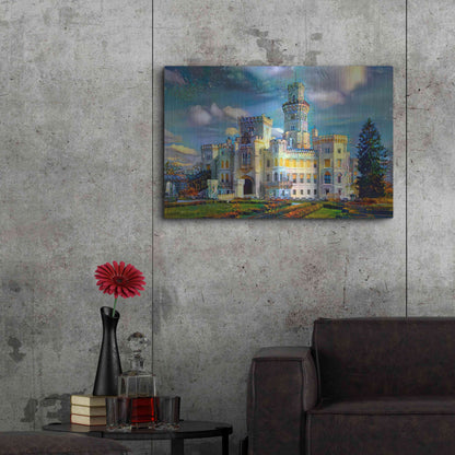 Luxe Metal Art 'Hluboka nad Vltavou Czech Republic Hluboka Castle' by Pedro Gavidia, Metal Wall Art,36x24
